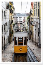 JUNIQE - Poster Yellow Tram -30x45 /Geel