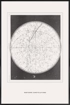 JUNIQE - Poster in kunststof lijst Northern Constellations -30x45
