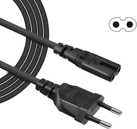 Câble d'alimentation fiche 2 broches sur 8 prises doubles droites pour  Sony... | bol.com