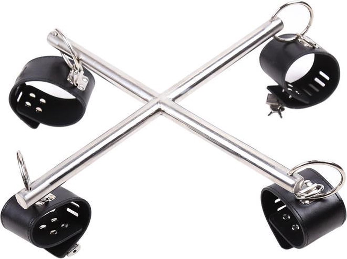 Goedkoopste BDSM spreader bar / spreidstang verstelbaar met 4 handboeien Cimejo®