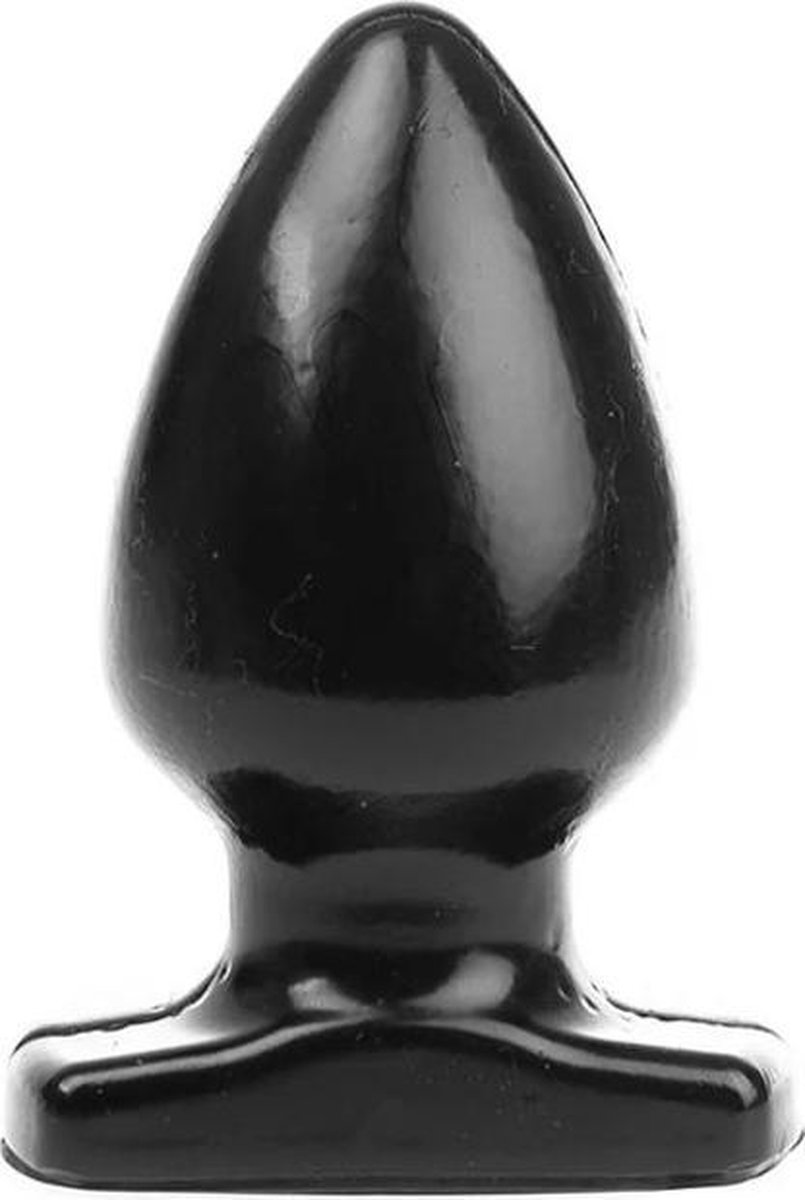 I Butt - Bolvormige Buttplug - S - Zwart - PVC - Diameter 55 mm
