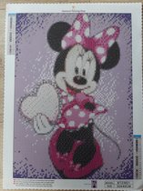 Diamond Painting Minnie Mouse - 5D - Ronde steentjes  - Volledig pakket  - 30 kleuren  - 25x35cm  - Diamond Painting kinderen  - Diamond Painting volwassenen