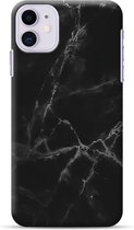 iPhone 11 hoesje - marmer - zwart - marmerprint - iPhone 11 hoesje marmer zwart