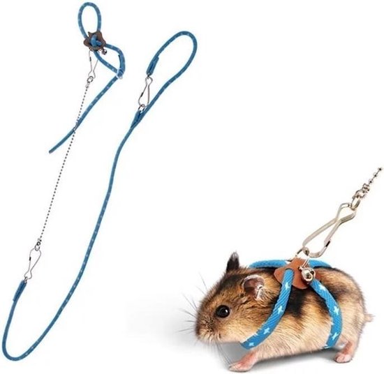 Blauw - Harnais réglable avec cloche Trixie pour votre petit hamster -  souris - caille... | bol.com