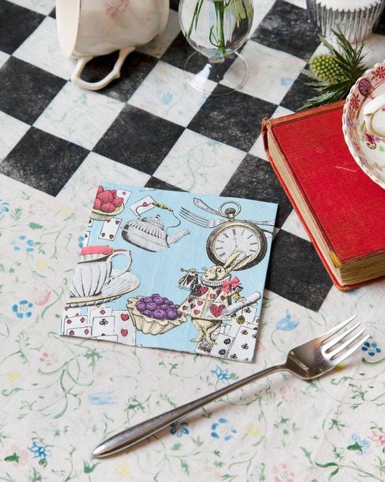 Talking Tables - Papieren Kopjes en Schotels - Alice in Wonderland - 12 Stuks Talking Tables - Papieren Kopjes en Schotels - Alice in Wonderland - 12 Stuks