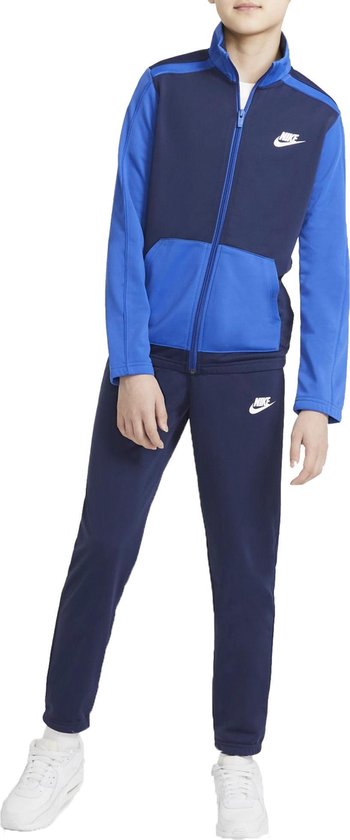 Blij Lang Alert Nike Nike Sportswear Futura Trainingspak - Maat 164 - Unisex - navy - blauw  | bol.com