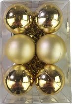 Kerstballetjes 12 Delig - Goud - Kunststof - Ø 3 cm - kerst - kerstversiering - kerstdecoratie -  kerstboom -  Christmas - Gift - Holidays - Christmas Tree - Oud & Nieuw
