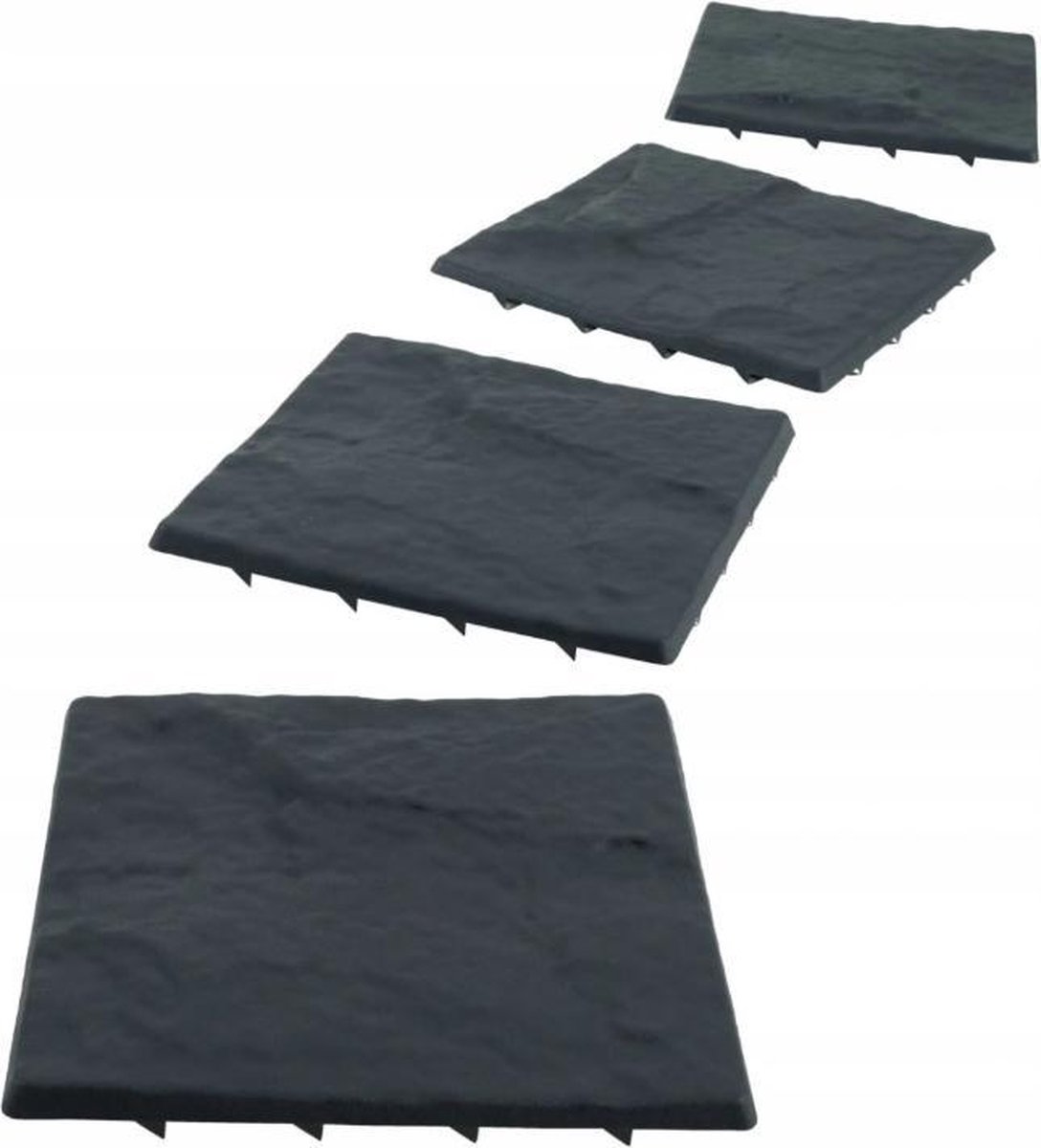 Tuin gras tegel kunstgras keien set 4 stuks 30x30 - Tuinpad - tegels - wandelpad - Leisteen