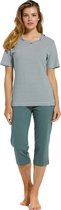 Pastunette dames shortama 3/4 broek Leonie - 60 - Groen