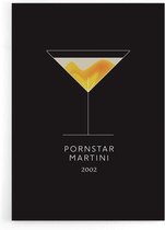 Walljar - Pornstar Martini Cocktail - Muurdecoratie - Poster