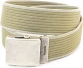 Kidzzbelts Jongens,Meisjeskinderriem Jeans 1929 - Olijfgroen - 55 cm