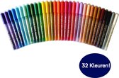 Afbeelding van Premium Creatives Acryl Stiften - Happy Stones - Verfstiften - Acrylverf - Tekenset - Stiften - 32 kleuren - Inclusief Etui