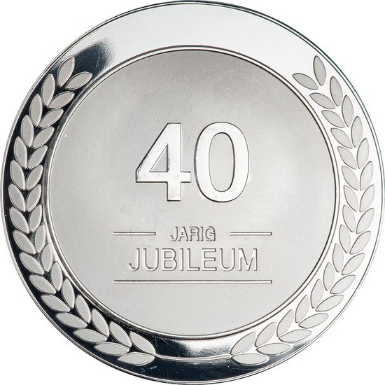 Sicqa | Puur verzilverde munt | 40 Jaar jubileum | 40 jaar getrouwd |  Jubileum cadeau... | bol.com