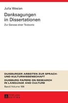 Dask - Duisburger Arbeiten Zur Sprach- Und Kulturwissenschaft / Duisburg Papers On Research In Langu- Danksagungen in Dissertationen