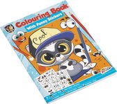 Kleurboek jongens + stickerboek voor meisjes | Formaat A4 | 24 tekeningen + 2 stickervellen