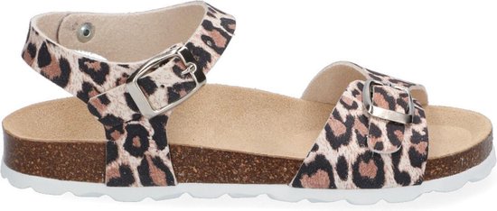 Braqeez Sally Spain Meisjes Sandalen - Print/Beige - Imitatieleer - Gesp