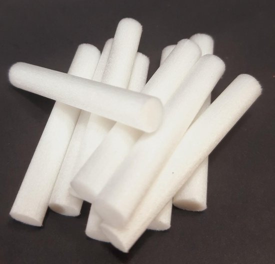 Staafjes, Filter Aroma Inhaler 10st - Navulling, Refill Cotton Sticks - 5cm x ±8mm - Merkloos