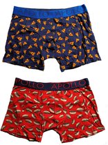 Apollo - boxershort heren - 2 - Pack - Print - Maat S