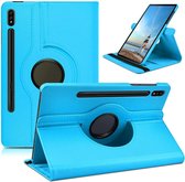Samsung Tab S7  Hoesje - Draaibare Tab S7  Hoes Case Cover voor de Samsung Galaxy Tablet S7  2020 - 11 inch - Licht Blauw