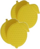 6x stuks ijsblokjes citroen herbruikbaar - Plastic ijsblokjes - Verkoeling artikelen - Gekoelde drankjes maken