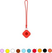 Airtag – Airtag-sleutelhanger – Airtag Hoesje – Airtag Hanger – Airtag Case – voor Apple Airtag – Verlies Hulp – Siliconen vierkant Rood