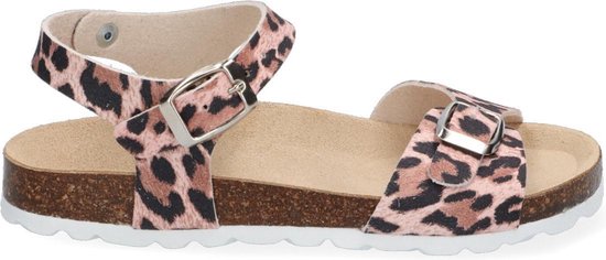 Braqeez Sally Spain Meisjes Sandalen - Roze/Print - Imitatieleer - Gesp