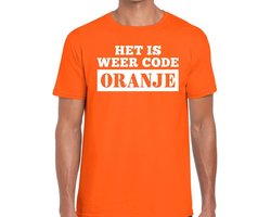 Oranje Code Oranje shirt heren - Oranje Koningsdag / Orange supporter kleding S