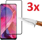 Full Cover 3D Edge Tempered Glass Screen Protector Geschikt Voor Oppo A54 5G - Ultradun Gehard Glas - Optimale Display Bescherming - Screenprotector Beschermglas - Glasplaatje Scherm Bescherm