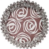Culpitt - 54 Grote Muffin Bakvormpjes - Chocolade Rozen Dessin