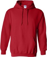 Gildan Zware Blend Volwassen Unisex Hooded Sweatshirt / Hoodie (Rood)