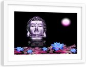 Foto in frame , Boeddha in Maneschijn  , 120x80cm , Multikleur , Premium print