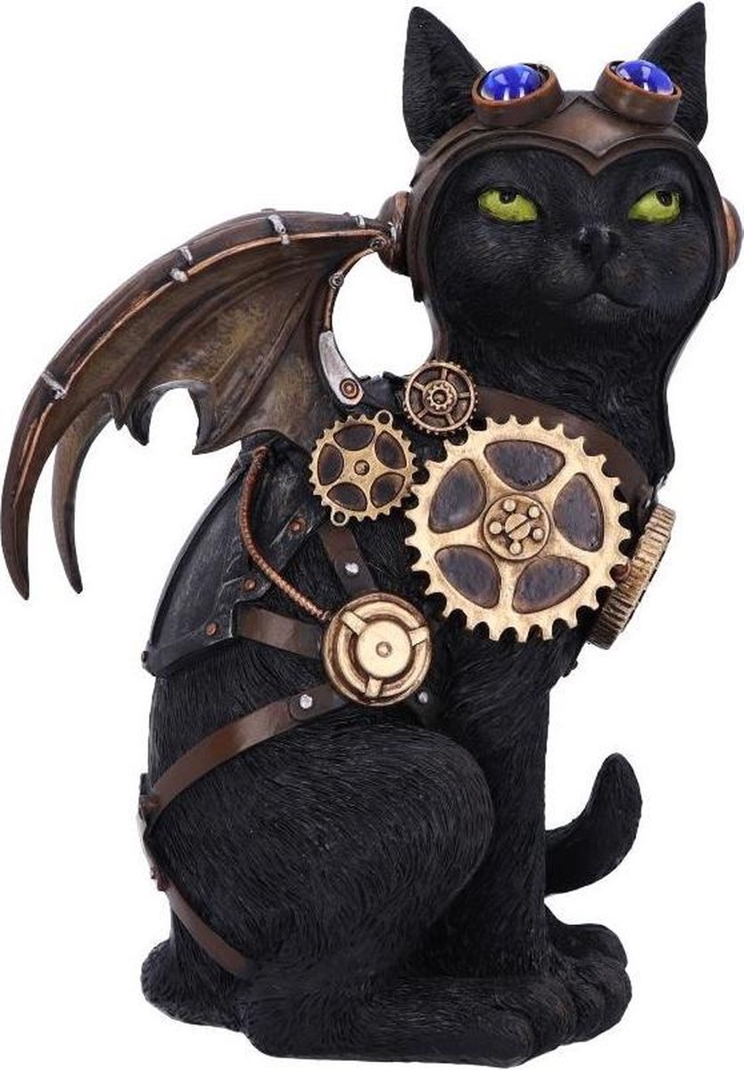Nemesis Now Steampunk kat Feline Flight 22.7cm