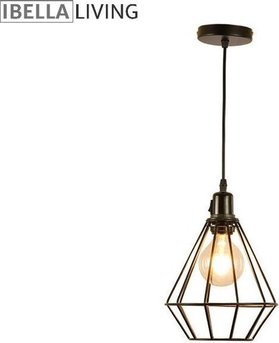 iBella Abstract Diamant achtige vorm Hanglamp incl filament lamp | bol.com