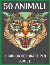 50 Animali Libro da colorare per adulti