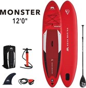 Aqua Marina Monster Sup Board - 12' - Sup - Sup  met Veel Draaggewicht - Opblaasbare Sup - Inclusief Beginner eBook