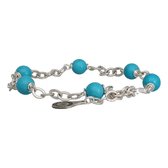 Bela Donaco Armband Wrap Wire B6 – Hubei Turquoise – Sterling Zilver
