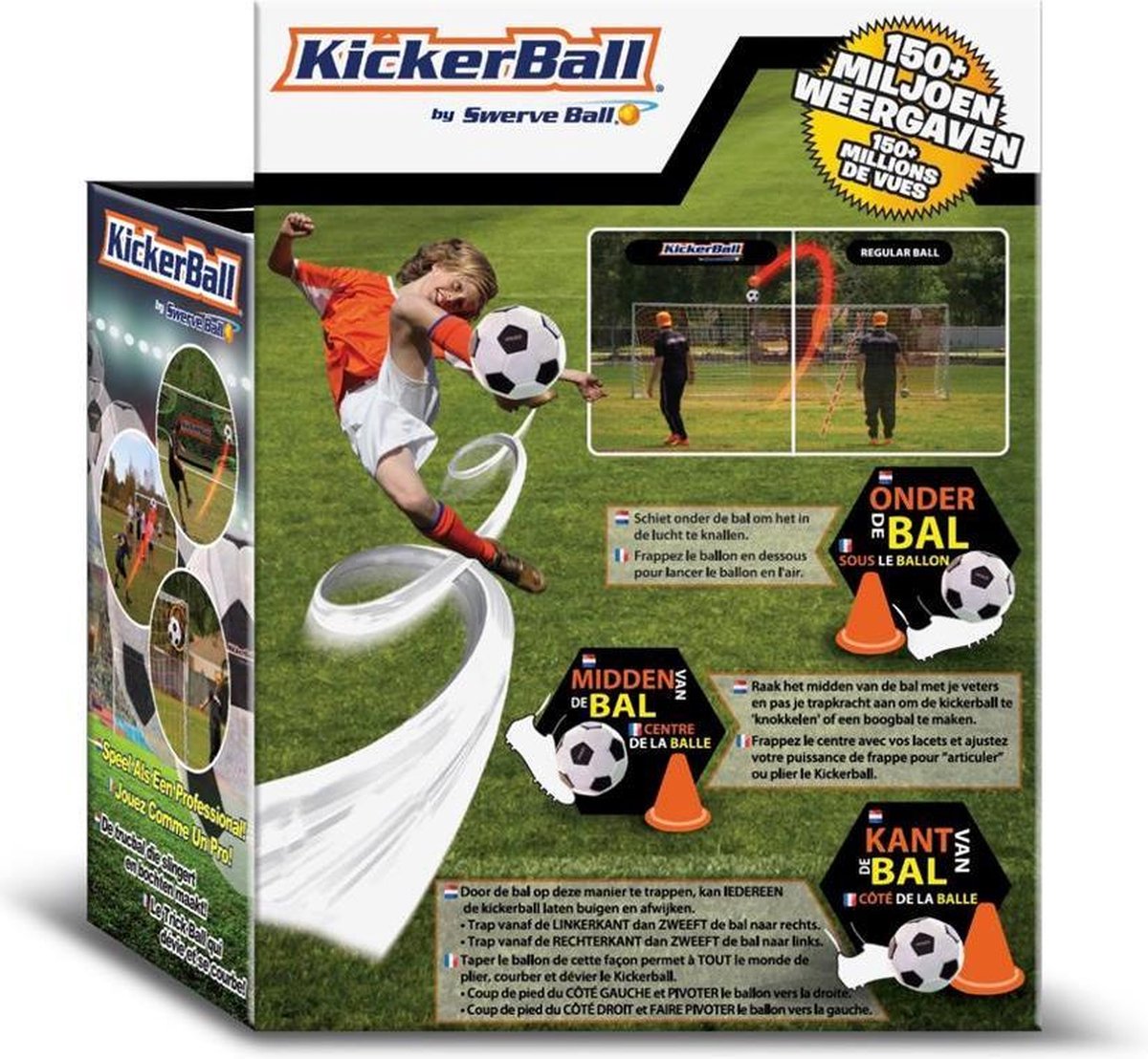 KickerBall - Ballon de foot - Orange et Blanc