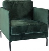 Sense' Living Fauteuil Jasmin 80 x 92 x 86 cm fluweel groen