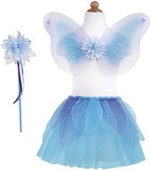 Great Pretenders - Fancy Flutter Skirt/Wings & Wand Set blue (3-7 jaar)