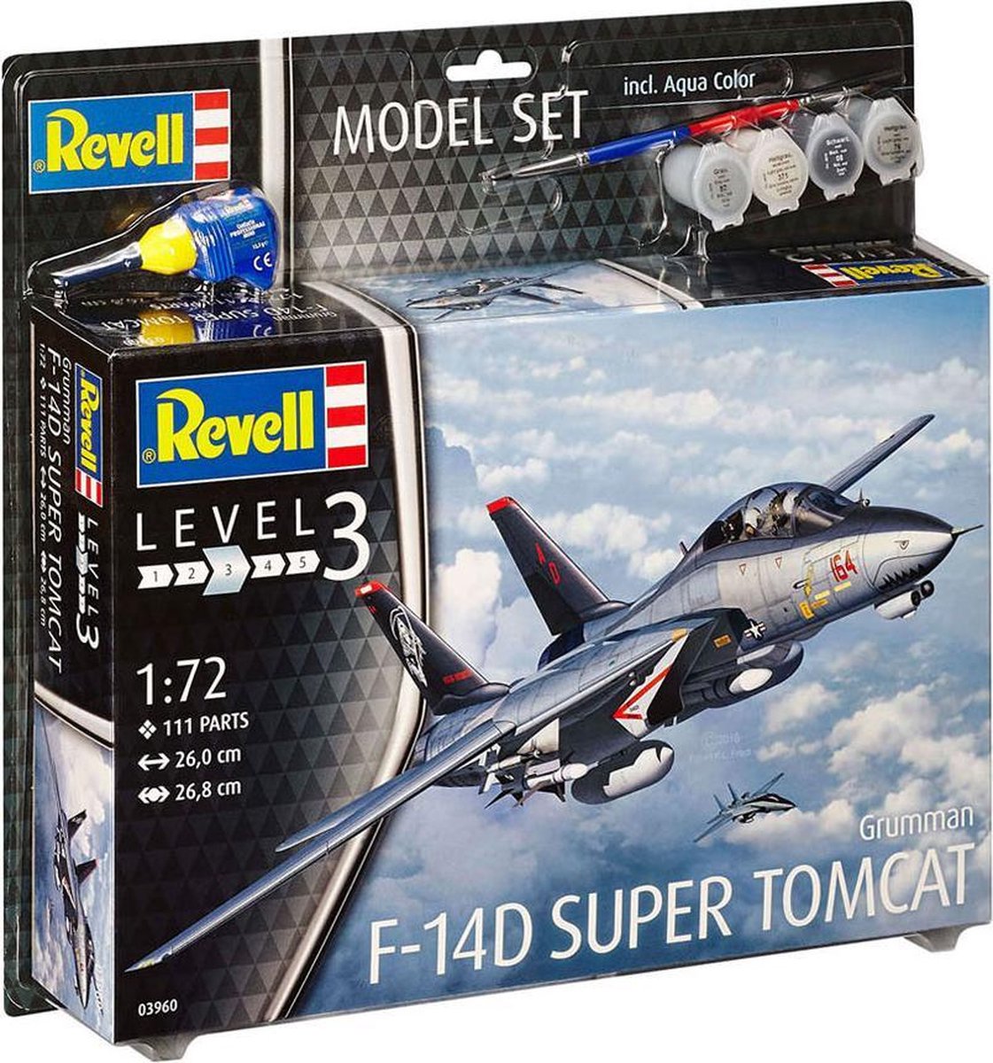 Vakantie Forensische geneeskunde sneeuwman Revell Model Set F-14D Super Tomcat 1:72 Montagekit Vliegtuig met vaste  vleugels | bol.com
