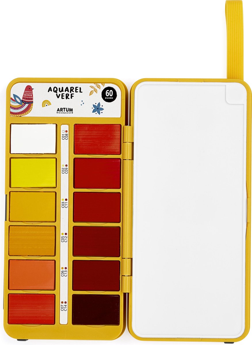Aquarelverf Set met 60 Kleuren - Met Waterbrush en Spons - Waterverf - Schilderen - Handlettering - Brush Pennen — afbeelding 3