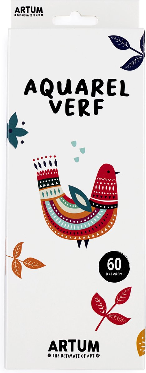 Aquarelverf Set met 60 Kleuren - Met Waterbrush en Spons - Waterverf - Schilderen - Handlettering - Brush Pennen — afbeelding 8