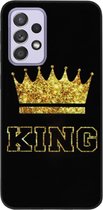 - ADEL Siliconen Back Cover Softcase Hoesje Geschikt voor Samsung Galaxy A52(s) (5G/ 4G) - King Koning