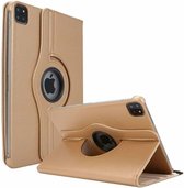 Geschikt Voor iPad Air 5/4 Hoes - Air Cover 10.9 Inch - Air 2022/2020 Hoes - Air 5/4 Case - A2589 - A2591 - A2324 - A2325 - A2316 - A2072 - 360 Draaibaar - Roterend Hoesje - Goud