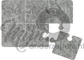 Puzzel vilt onderzetter - Gemeleerd grijs - 6 stuks - ø 9,8 cm - Tafeldecoratie - Glas onderzetter - Cadeau - Woondecoratie - Woonkamer - Tafelbescherming - Onderzetters voor glaze