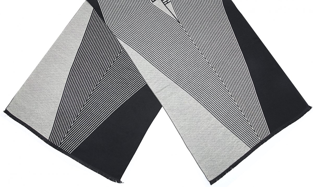 Cwi - Sjaal - Dames - 180 X 63 Cm - Grijs/zwart