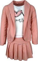 Babes & Binkies Setje LoveYourself roze Kids Roze, Wit - Maat 110/116