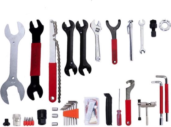 Kit D'outils Vélo 48 Pièces – Professionnel, Boîte Rigide, Pour Réparation Et Entretien Maison