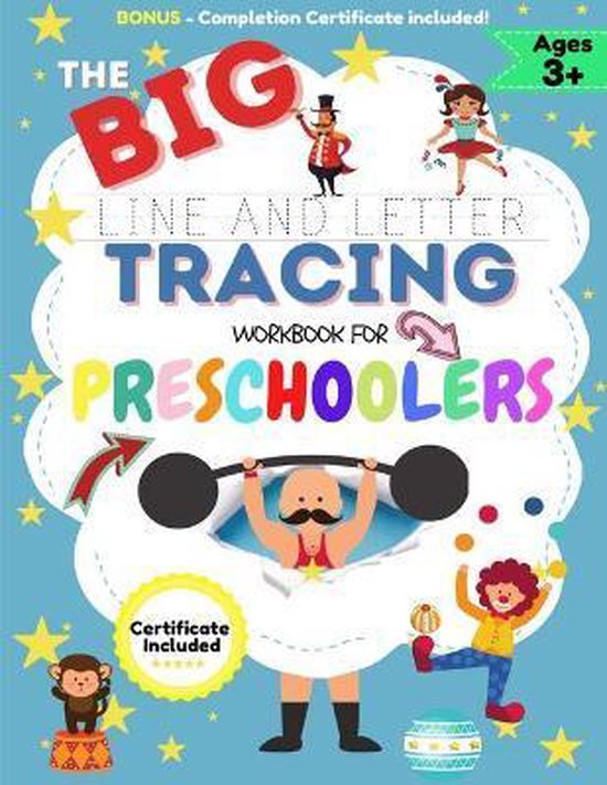 The BIG Line and Letter Tracing Workbook For Preschoolers - cover
