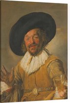 De vrolijke drinker, Frans Hals - Foto op Canvas - 30 x 40 cm
